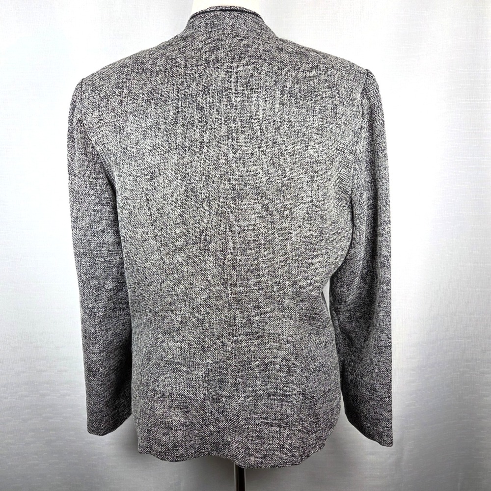 Coldwater Creek Gray Blazer Women's‎ 16 Embroidered Jacket Secretary Corpcore - Picture 4 of 6